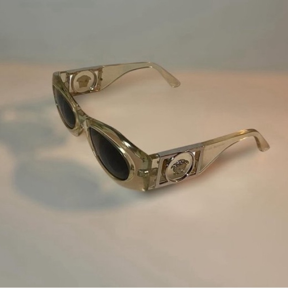 Gianni Versace 1990’s Transparent Medusa Glasses worn by Rihanna